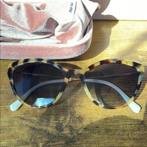 Miu Miu Tortoise Shell Cat-Eye Sunglasses